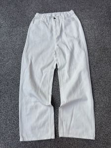 Stylish White Wide-Leg Jeans