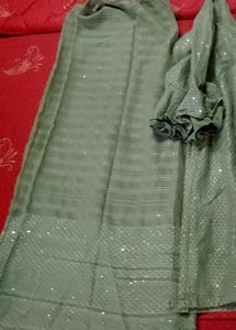 Sage Green Sequin Salwar Kameez
