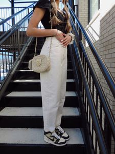 Mango Cream mom jeans