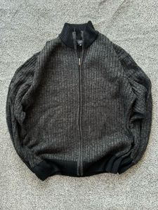 Zip-Up Knit Cardigan