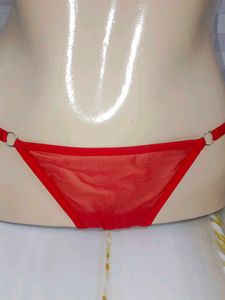 (1441)Red Sheer Lingerie Set