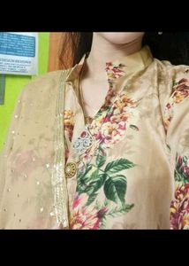 Elegant Floral Kurta Set with Dupatta