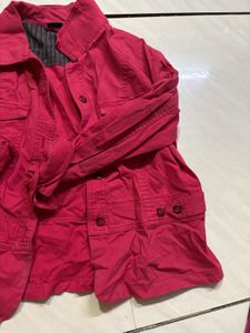 Westbound Red Button-Down Jacket (M)