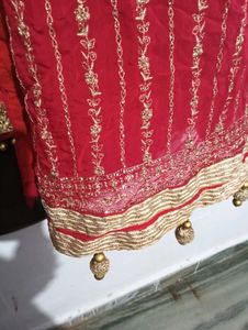 beautiful dark pink💕 kurti with duppatta and pent