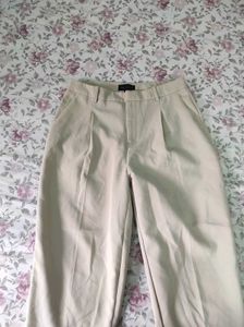 Westside Beige Wide Leg Trousers