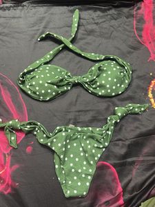 Green Polka Dot Bikini set