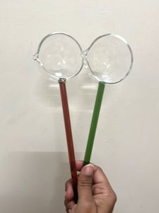 High Borosilicate Glass Spoon (Pack of 2)