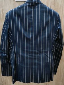 Men's Striped Navy Blazer