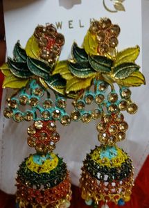 Exquisite Multi-Color Jhumka Earrings