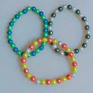 🆕 3 Colorful Pearl Bracelet