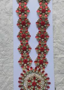 Red Floral Necklace Set garland mala paan haar