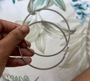 Classic Silver Hoop and gold earrings ( two)