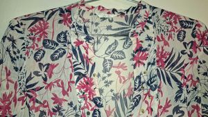 Chic Floral Print V-Neck Tunic Kurti