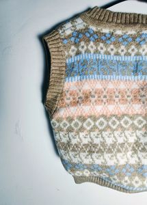 Korean Style Women V-neck Vintage Sweater