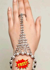 Peacock Design Jhumka Earrings with bracelet