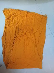 Mustard Embroidered Kurta Set