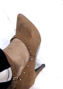 Brown Ankle Strap Heels