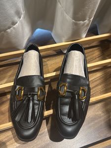ZARA Stylish Black Loafers with Tassel Detail