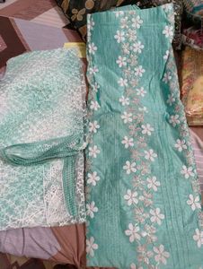 Beautiful Embroidered unstitched suit
