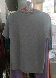 Stylish Grey Patterned T-Shirt