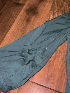Teal no button Collared shirt
