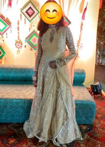 Elegant Beige Ethnic heavy Gown