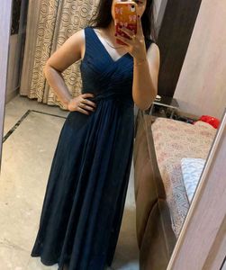 Elegant Navy Blue Maxi Dress