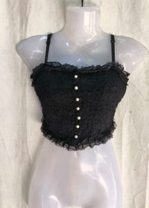 Black Lace Corset Top