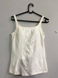 Cream Ribbed Knit camisole &amp; slips