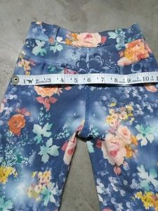 Floral Print Girls Jeans