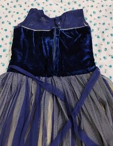 Elegant Blue Tulle Gown