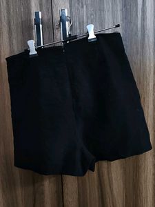 Black Mini Skirt with Zipper Detail