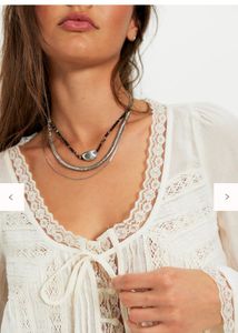Free people Lace Trim blouse