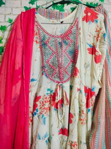 Floral Print Set with Dupatta