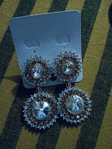 Golden And Silver Earrings