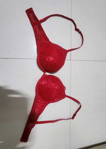 Sensual Red lace push up Bra