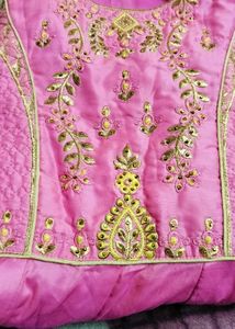 Pink Embroidered Ethnic Skirt