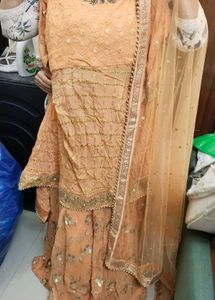 Designer Peach Lehenga Choli Set