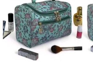 Floral Travel Cosmetic Bag Organizer