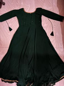 Elegant bottle Green long Anarkali 🦚