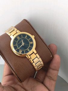Elegant Gold Tone Ladies Watch