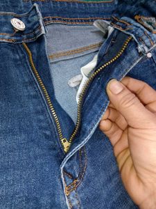 High Waisted Blue Denim Jeans