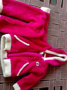 Cozy Pink Fleece Tracksuit Set