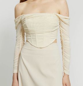 Elegant Off-Shoulder Corset Top