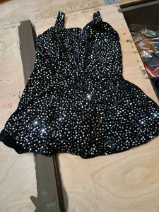 New Black Peplum Kurti And Plazo