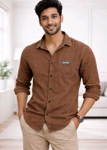 Brown Velvet Shirt for Men 🤎