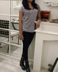 Code by Lifestyle Grey V-Neck Tunic Top