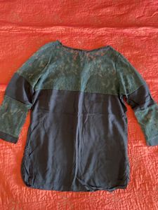 Women Lace Patchwork Tunic Top