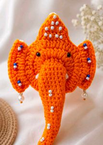 Handmade Crochet Ganesha Showpiece /motif