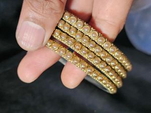 Pearl Golden Bangles